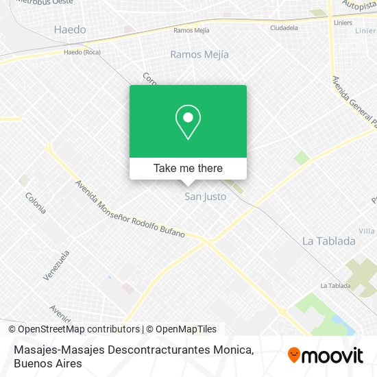 Masajes-Masajes Descontracturantes Monica map