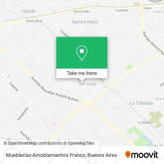 Mapa de Mueblerias-Amoblamientos Franco