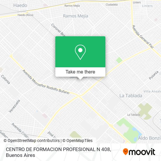 CENTRO DE FORMACION PROFESIONAL N 408 map