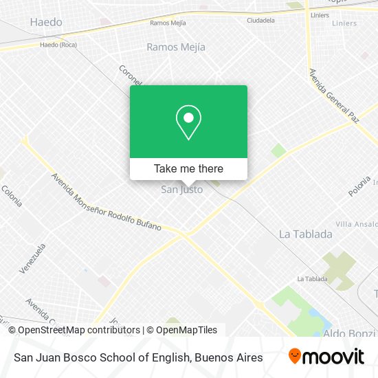 Mapa de San Juan Bosco School of English