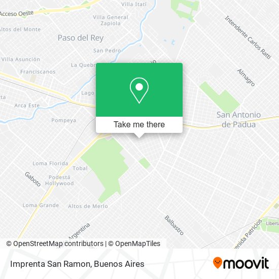 Imprenta San Ramon map