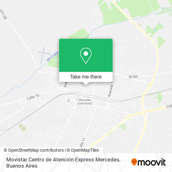 Movistar Centro de Atención Express Mercedes map
