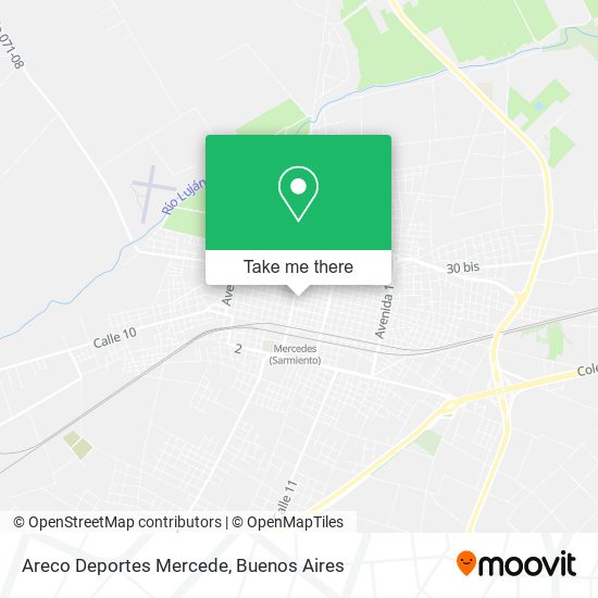Areco Deportes Mercede map