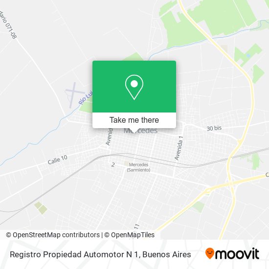 Mapa de Registro Propiedad Automotor N 1