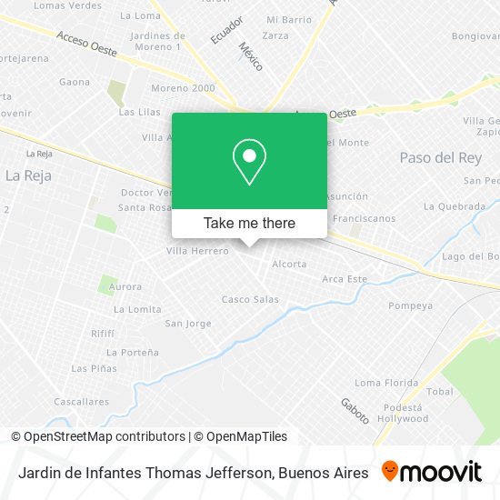 Jardin de Infantes Thomas Jefferson map