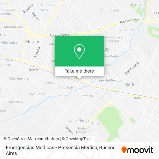 Emergencias Medicas - Presencia Medica map