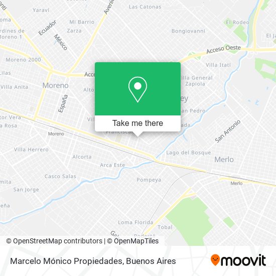 Marcelo Mónico Propiedades map