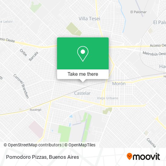 Pomodoro Pizzas map