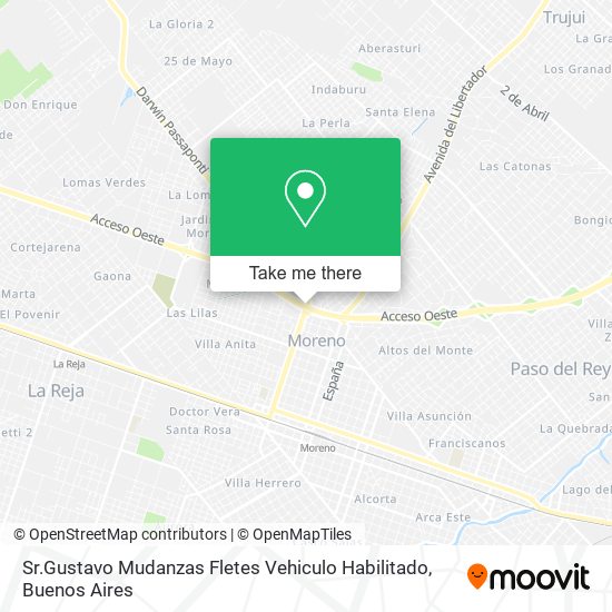 Sr.Gustavo Mudanzas Fletes Vehiculo Habilitado map