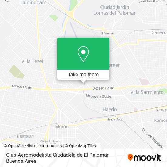 Club Aeromodelista Ciudadela de El Palomar map