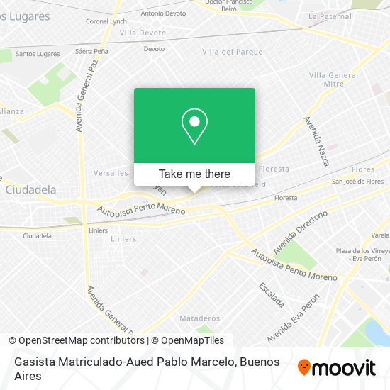 Gasista Matriculado-Aued Pablo Marcelo map