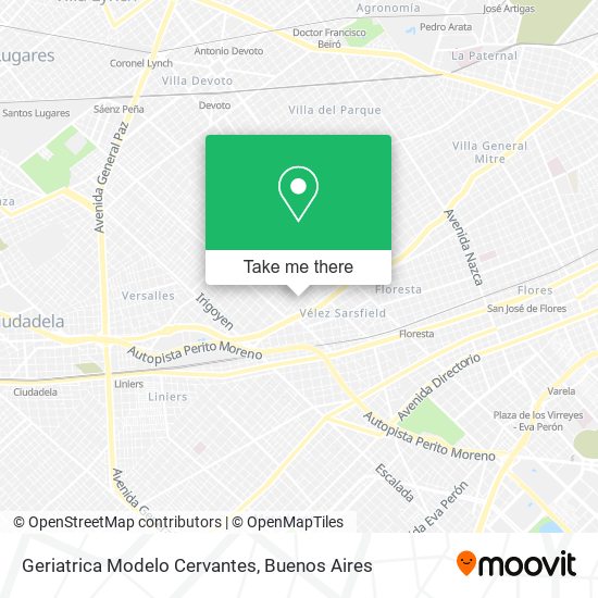 Mapa de Geriatrica Modelo Cervantes