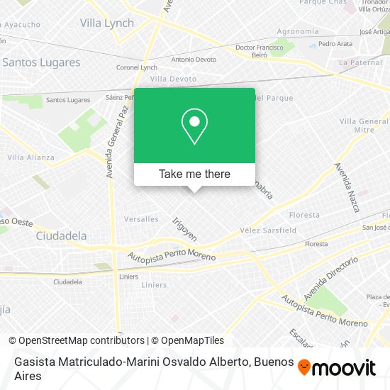 Gasista Matriculado-Marini Osvaldo Alberto map