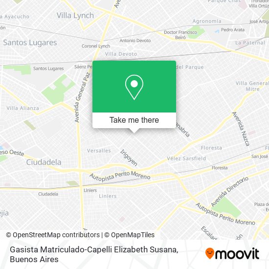 Gasista Matriculado-Capelli Elizabeth Susana map