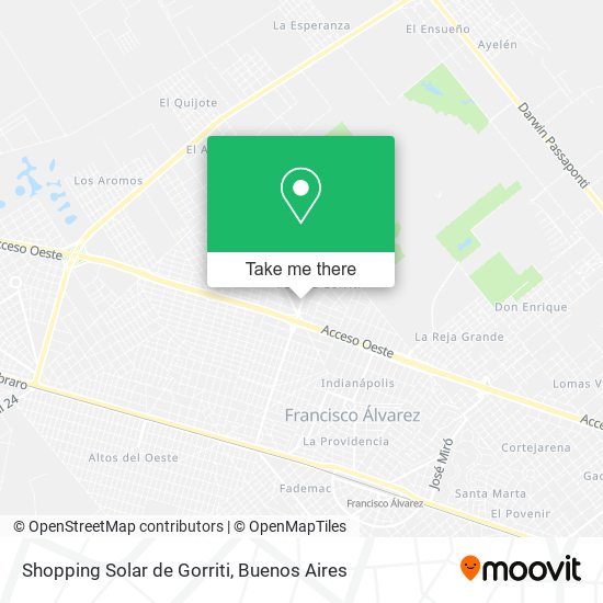 Mapa de Shopping Solar de Gorriti