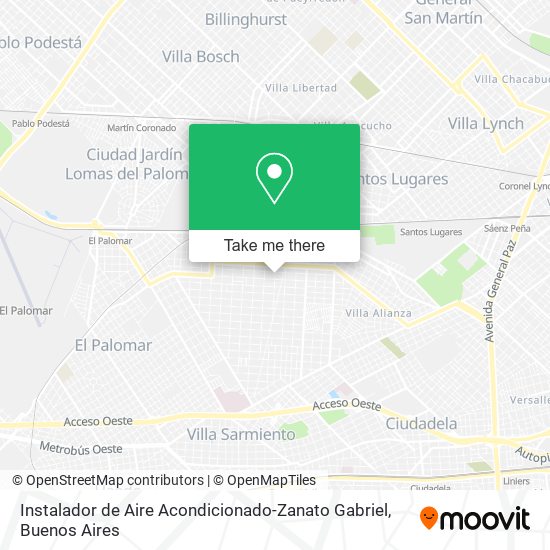 Mapa de Instalador de Aire Acondicionado-Zanato Gabriel