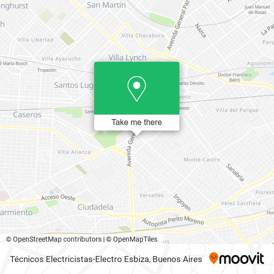 Técnicos Electricistas-Electro Esbiza map