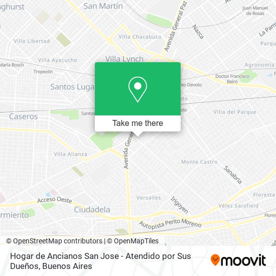 Mapa de Hogar de Ancianos San Jose - Atendido por Sus Dueños