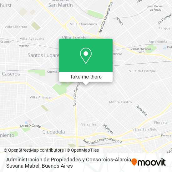 Administracion de Propiedades y Consorcios-Alarcia Susana Mabel map