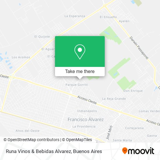 Runa Vinos & Bebidas Alvarez map