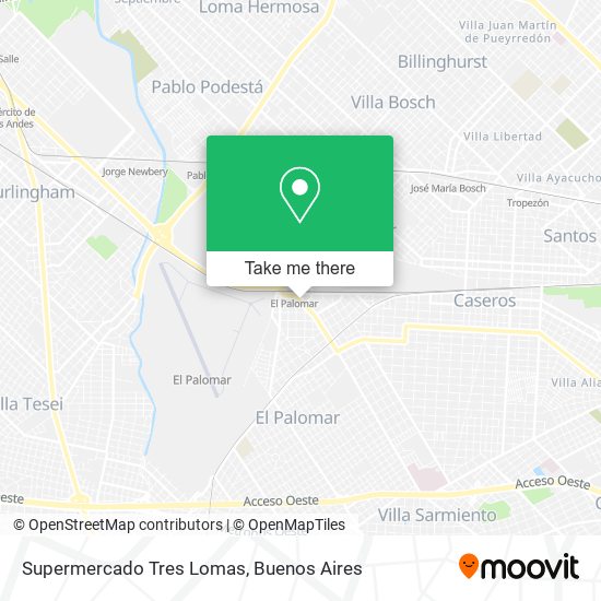 Supermercado Tres Lomas map