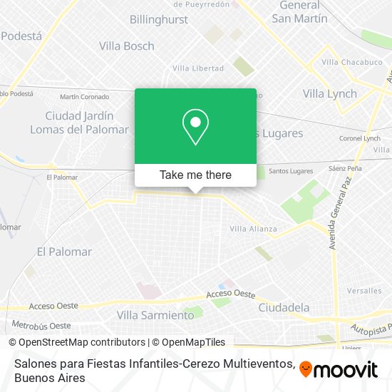 Mapa de Salones para Fiestas Infantiles-Cerezo Multieventos