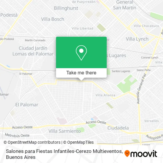 Mapa de Salones para Fiestas Infantiles-Cerezo Multieventos