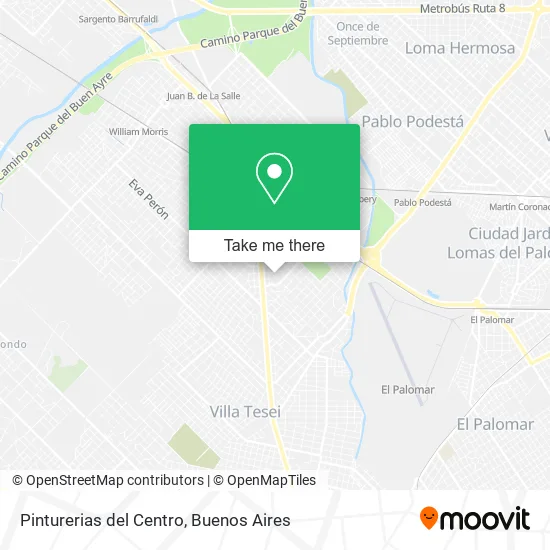 Mapa de Pinturerias del Centro