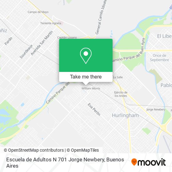 Escuela de Adultos N 701 Jorge Newbery map