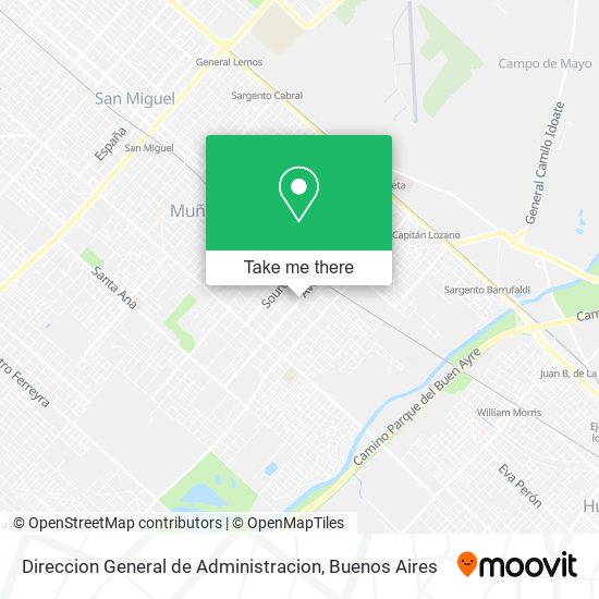 Mapa de Direccion General de Administracion