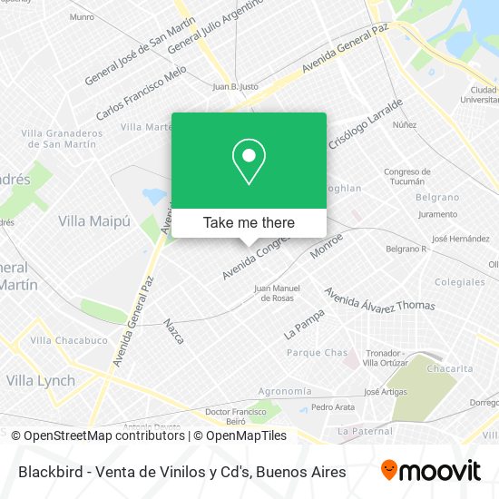 Mapa de Blackbird - Venta de Vinilos y Cd's