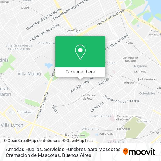 Amadas Huellas. Servicios Fúnebres para Mascotas. Cremacion de Mascotas map