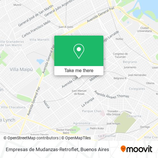 Empresas de Mudanzas-Retroflet map