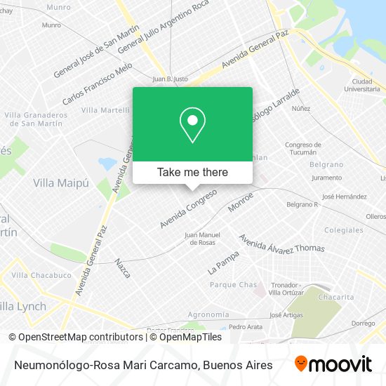 Neumonólogo-Rosa Mari Carcamo map