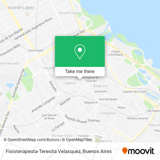 Fisioterapeuta-Teresita Velasquez map