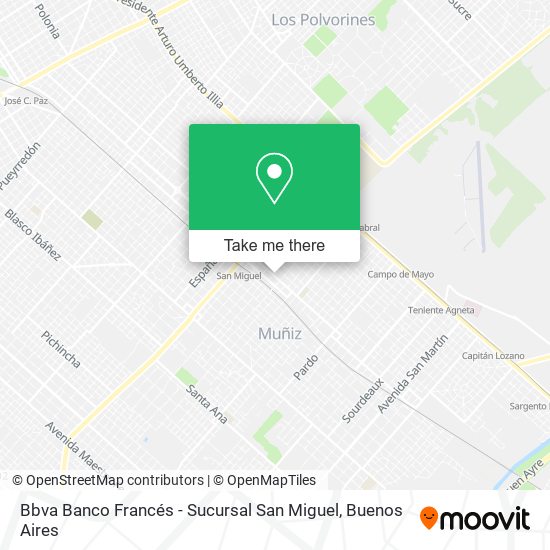 Mapa de Bbva Banco Francés - Sucursal San Miguel