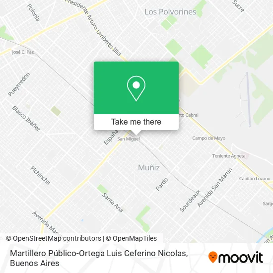 Martillero Público-Ortega Luis Ceferino Nicolas map