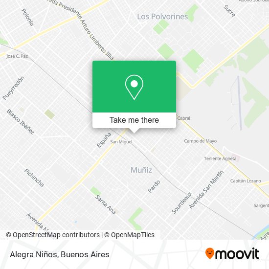 Alegra Niños map