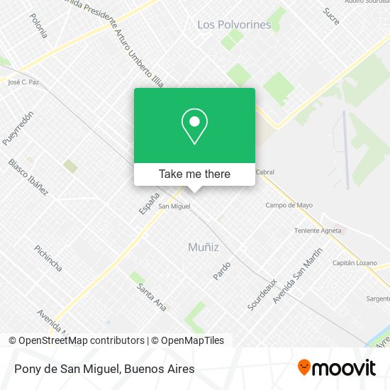 Pony de San Miguel map