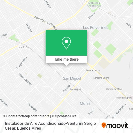 Instalador de Aire Acondicionado-Venturini Sergio Cesar map