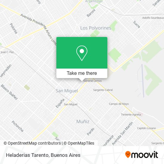 Heladerias Tarento map