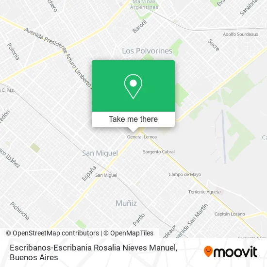 Mapa de Escribanos-Escribania Rosalia Nieves Manuel