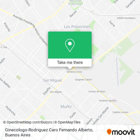 Mapa de Ginecologo-Rodriguez Caro Fernando Alberto