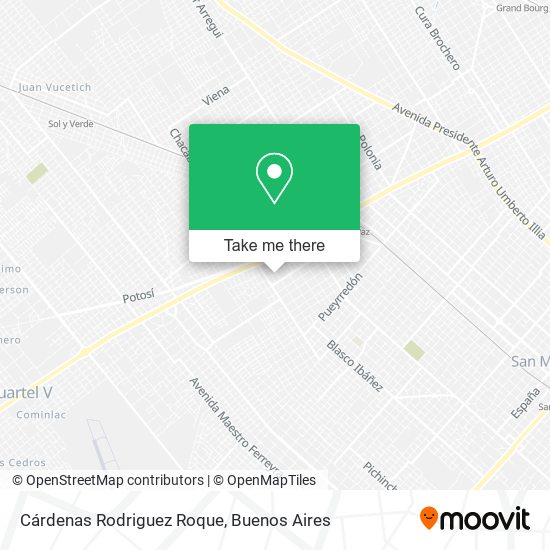 Mapa de Cárdenas Rodriguez Roque