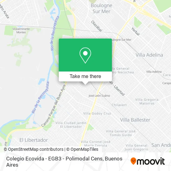 Mapa de Colegio Ecovida - EGB3 - Polimodal Cens