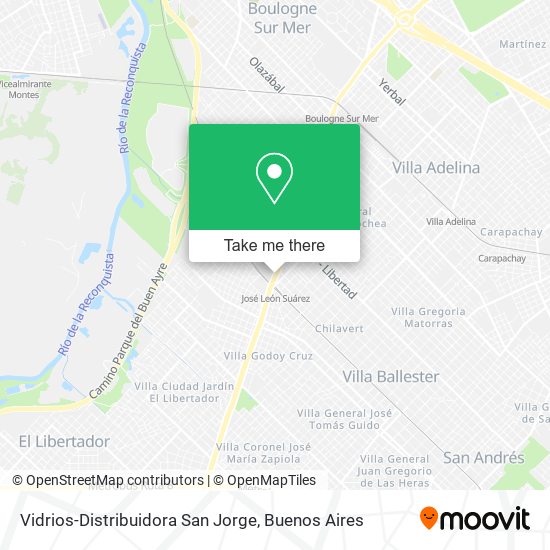 Vidrios-Distribuidora San Jorge map