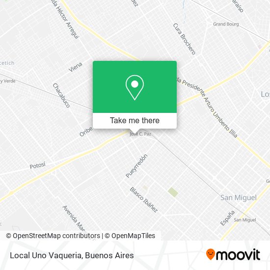 Local Uno Vaqueria map