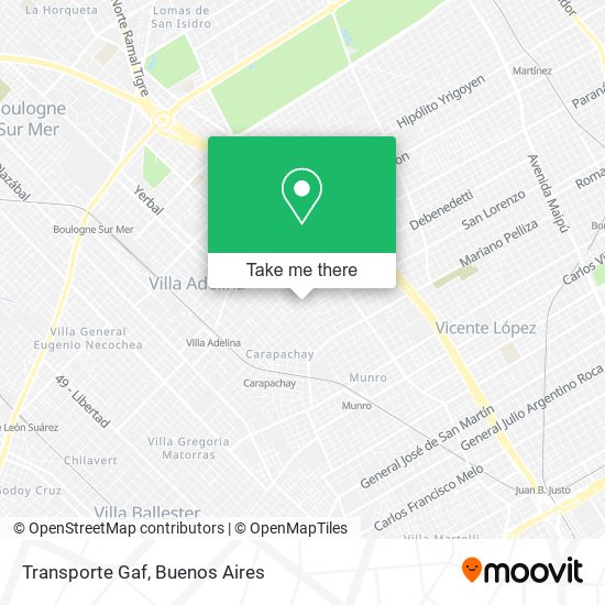 Transporte Gaf map