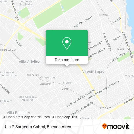 U a P Sargento Cabral map