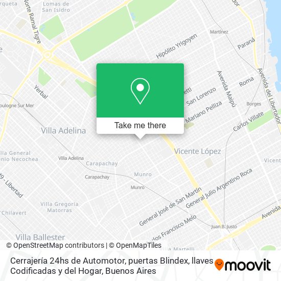 Cerrajería 24hs de Automotor, puertas Blindex, llaves Codificadas y del Hogar map